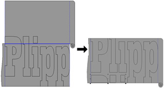 Split graphics to save vinyl.